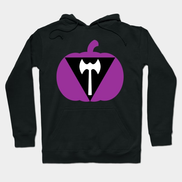 Halloween Pumpkin LGBT Flag Labrys Lesbian Hoodie by aaallsmiles